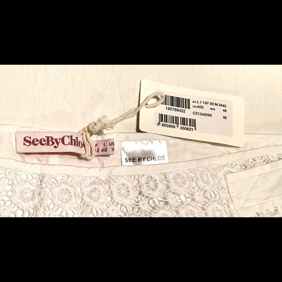 NWT See by Chloe White Lace Shorts - Picture 4 of 5